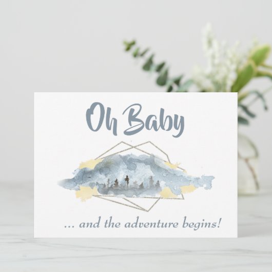 *~* OHベビー山水景色 招待状 (スタンド正面)