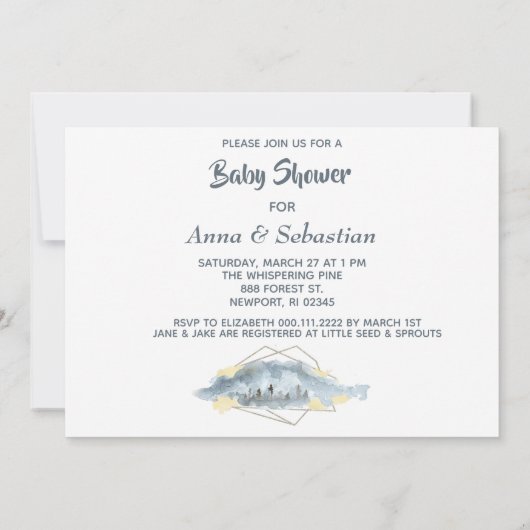 *~* OHベビー山水景色 招待状 (裏面)