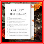 OHベビー真偽の赤ちゃんシャワーゲームパンプキン 招待状