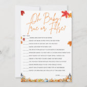 OHベビー真偽の赤ちゃんシャワーゲームパンプキン 招待状 (正面)