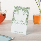 Ohベビー緑のベビー名の候補テーブルの記号 台座サイン (インサイチュ)