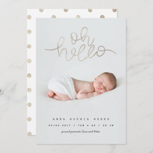 Ohベビー銀箔効果 (正面/裏面)