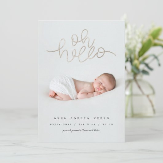 Ohベビー銀箔効果 (スタンド正面)