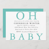 Ohベビー|のベビーシャワーの招待状 招待状 (正面/裏面)