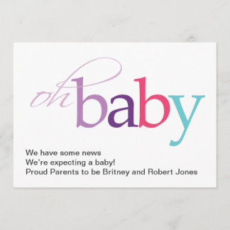 Ohベビー! 妊娠の発表 案内状