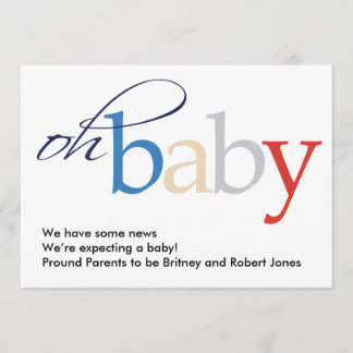 Ohベビー! 妊娠の発表 案内状
