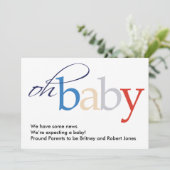 Ohベビー! 妊娠の発表 案内状 (スタンド正面)