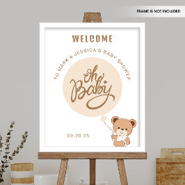 Ohベビー- Baby Shower Welcome Poster – バルーン ポスター
