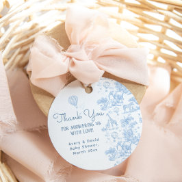 Ohボーイブルートイレサファリアニマルベビーシャワー フェイバータグ