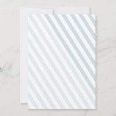 OhボーイブルーベビーカーPramボーイベビーシャワー 招待状 (裏面)