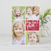 OHワインおもしろいコラージュホリデーフォトカード シーズンカード (スタンド正面)