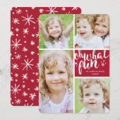 OHワインおもしろいコラージュホリデーフォトカード シーズンカード (正面/裏面)