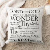 Oh主私の神いかに素晴らしいあなたの芸術の単語の芸術 クッション (ブランケット)