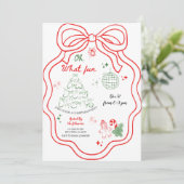 Oh何おもしろいお洒落手描きクリスマスパーティーInvita 招待状 (スタンド正面)