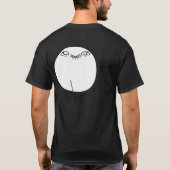 Oh停止それの- 2味方されたデザインの黒のTシャツ Tシャツ (裏面)
