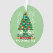 Oh化学クリスマス化学サイエンス周期 オーナメント (正面)
