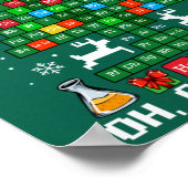 Oh化学クリスマス化学サイエンス周期 ポスター (角)