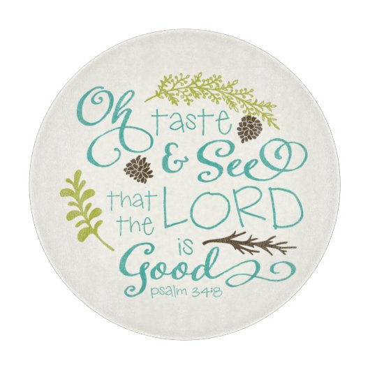 Oh味と参照ホリデーガラス切断ボード カッティングボード (正面)