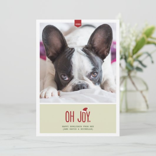 Oh喜び|のおもしろいな休日の写真カード シーズンカード (スタンド正面)