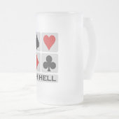 Oh地獄のマグ-スタイル及び色を選んで下さい フロストグラスビールジョッキ (正面右)