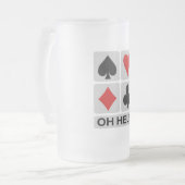 Oh地獄のマグ-スタイル及び色を選んで下さい フロストグラスビールジョッキ (正面左)