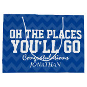 Oh場所卒業生濃紺の行きます ラージペーパーバッグ (裏面)