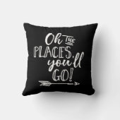 Oh場所白黒枕行きます クッション (裏面)