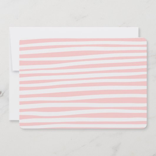 Oh女の子、ベビーシャワーのパーティの招待状 招待状 (裏面)