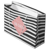 Oh女の子! 対の女の子はギフトのパーティー感謝していしています ラージペーパーバッグ (正面アングル)