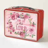 Oh好みはことを主Is Good Psalmの34:8見、 メタルランチボックス (正面)