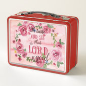 Oh好みはことを主Is Good Psalmの34:8見、 メタルランチボックス (裏面)