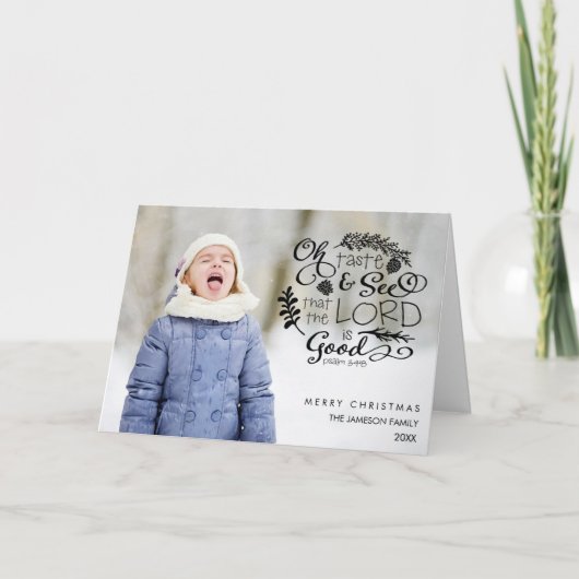 Oh好みは休日の写真の挨拶状を見、 シーズンカード (正面)