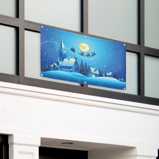 oh少し町Chistmas 横断幕 (ビルの外側)