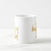 Oh幸せな日のマグ-金ゴールド コーヒーマグカップ (中央)