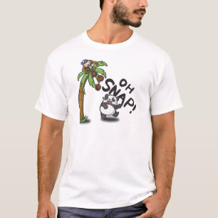 Oh急なパンダ及び猿 Tシャツ