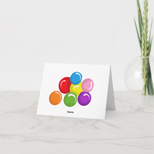 Oh甘いキャンデーのカップケーキの土地はメッセージカード感謝していしています サンキューカード (裏面)