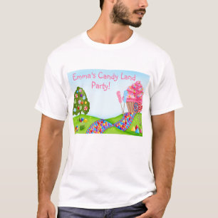 Oh甘いキャンデーの土地およびカップケーキ Tシャツ
