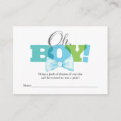 Oh男の子おむつラッフルインサートカード エンクロージャーカード (正面)