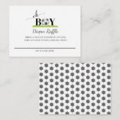 Oh男の子サッカー男の子シャワーオムツラッフル エンクロージャーカード (正面/裏面)