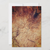 Oh男の子テディベア木素朴粒ベビーシャワー 招待状 (裏面)