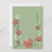 Oh男の子テディベア水の色ベビーシャワー 招待状 (裏面)