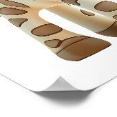 Oh男の子ベビーキリンかわいい男の子の赤ちゃんシャワーへようこそ ポスター (角)