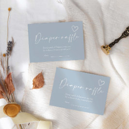 Oh男の子ミニマルモダン主義の赤ちゃんシャワーおむつラッフル エンクロージャーカード