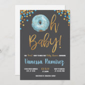 OH男の赤ちゃんドーナツベビーシャワースプリンクル招待状 招待状 (正面/裏面)