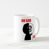 Oh神なぜ人の激怒の顔のミーム コーヒーマグカップ (正面右)