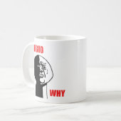 Oh神なぜ人の激怒の顔のミーム コーヒーマグカップ (正面左)