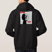 Oh神なぜ-黒いフード付きスウェットシャツを設計して下さい パーカ (裏面)