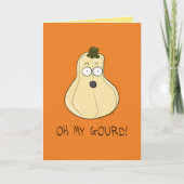 Oh私のひょうたんの秋のハロウィンの挨拶状 カード (正面)