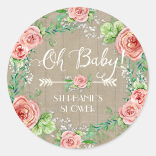 Oh素朴なベビーBOHOボヘミアの花のBabysの呼吸 ラウンドシール