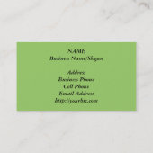 Oh絵画からの幸せな日ビジネスプロフィールカード 名刺 (裏面)